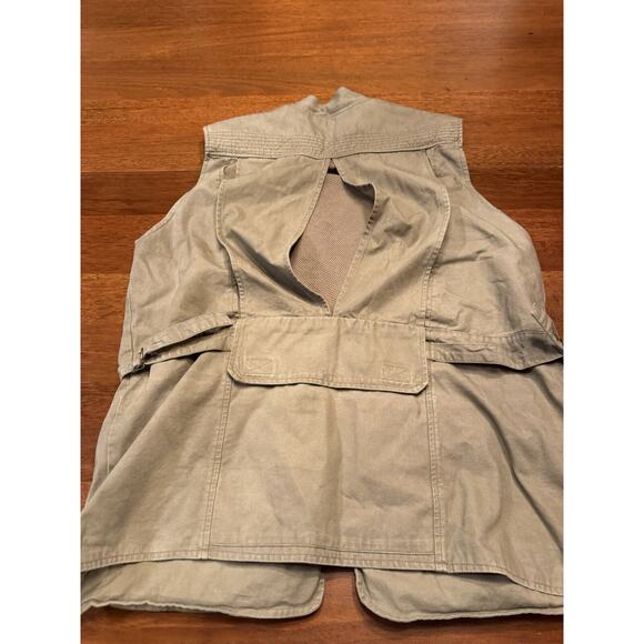 Medium Orvis Safari Photographers Travel Vest Multi Pocket Canvas Mesh Back - Picture 12 of 13